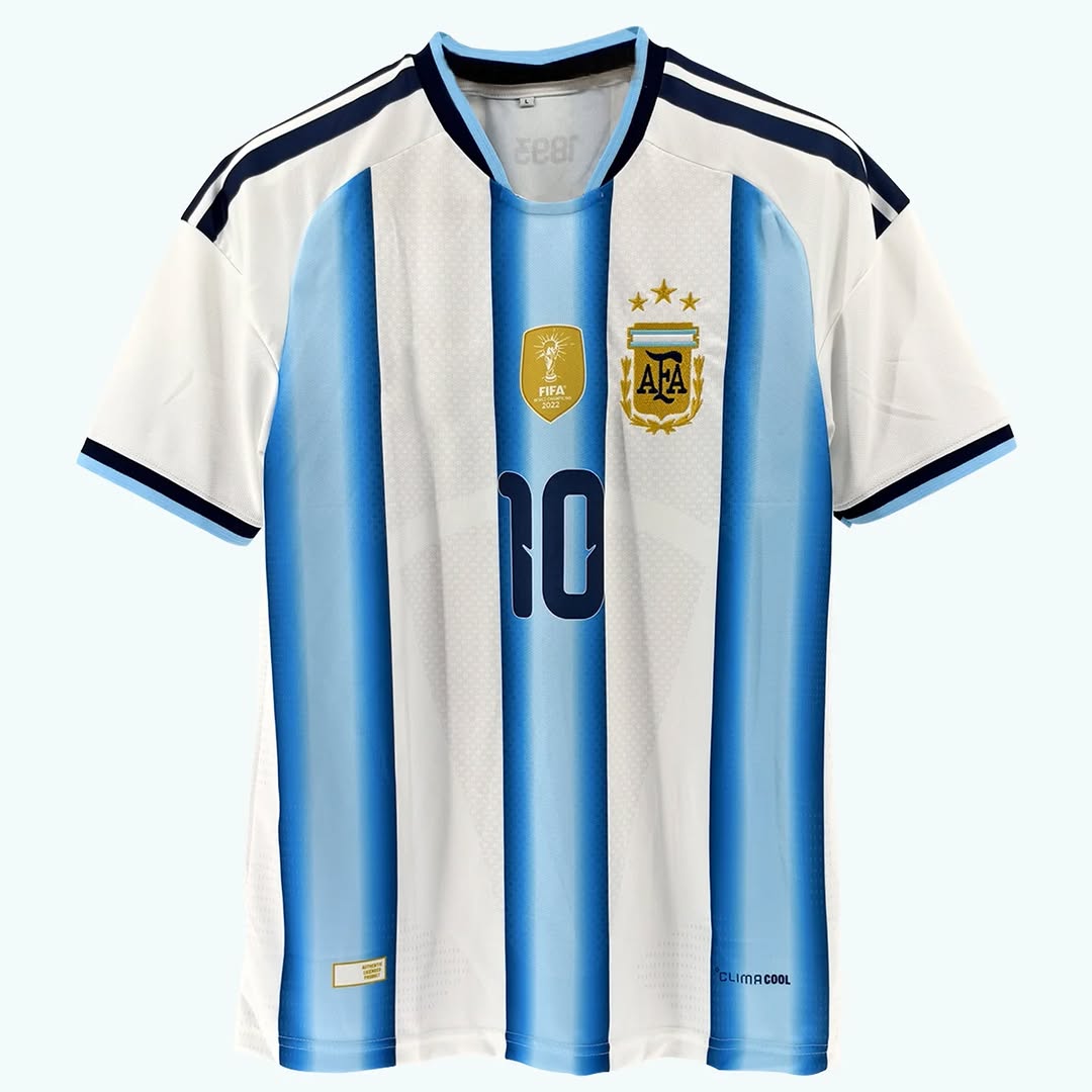 SE7EN - ARGENTINA BLUE & WHITE STRIPE MESSI #10 EMBROIDERY DESIGN